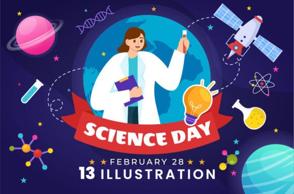 13 National Science Day Graphics for Editorial Illustrations