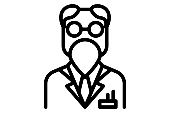 Bearded Doctor Icon: Premium Graphics & Illustrations