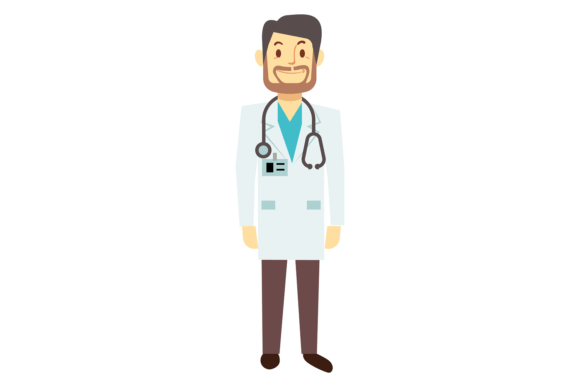 Cheerful Doctor Graphics: Friendly Illustrations for Brands