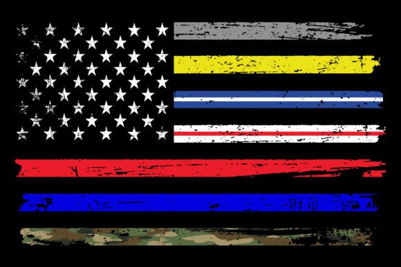 First Responders American Flag: Graphics & T-Shirt Designs