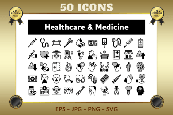 Healthcare Medicine Dots and Glyph: Graphics & Icons Review