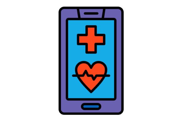 Medical App Filled Line Icon: Essential Graphics & Icons