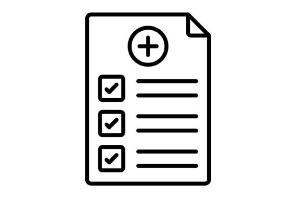 Medical Test Outline Icon: Essential Graphics and Icons