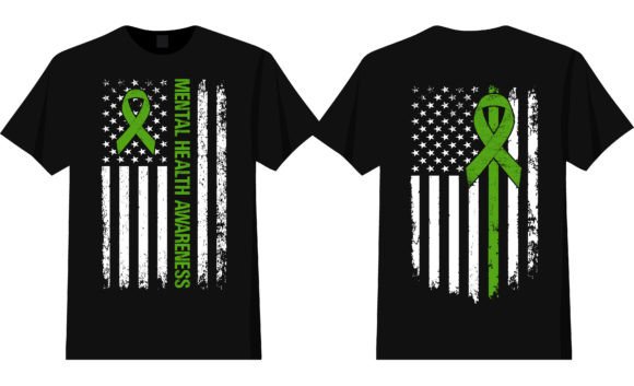 Mental Health Flag Graphics for T-Shirt Designs