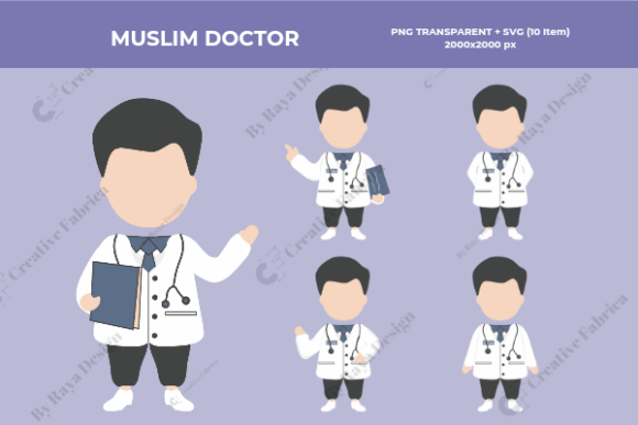 Muslim Doctor Character: Graphics & Illustrations Review