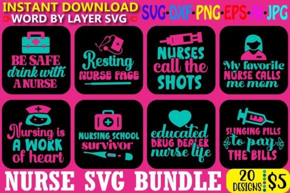 Nurse SVG Bundle Vol. 7: Essential Bundles for Branding