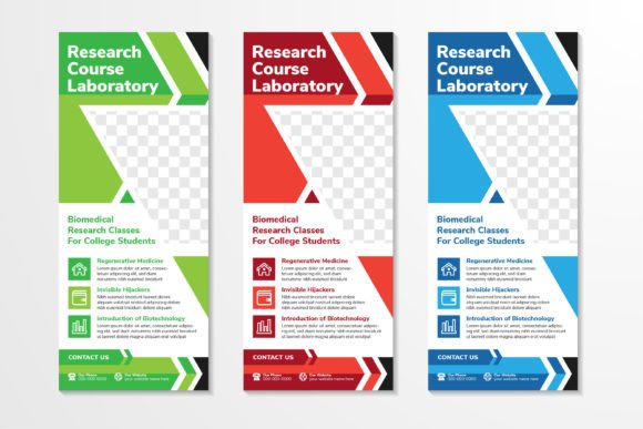 Research Course Vertical Banner: Graphics & Print Templates